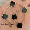Fashion Classic 4/Four Leaf Clover Charm Bracelets Bangle Chain 18K Gold Agate Shell Mother-of-Pearl for Women&Girl designer bracelet Jewelry Women gifts 21cm