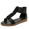 Nedre bekväm romersk bohemiska sandaler Summer Flat Women Soft Sole Mid Heel Casual Fashion 380 357 942