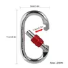 Arrampicata professionale moschettone chiusura a vite cancello resistente a forma di O amaca in acciaio fibbia accessori corde imbracature e fettuccia1