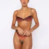 2023 Ny baddr￤kt Push Up badkl￤der Kvinnor Sexig Thong Bikinis Set Baddr￤kt Kvinnlig strandkl￤der Brasiliansk Biquini