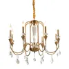 Américain Classique K9 Cristal Pendentif Lampes Français De Luxe Pendentif Lumières Luminaire Européen Noble Romantique Chambre Suspension Lampe Maison Éclairage Intérieur Décoration