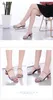 Sandalet 2023 ayak bileği kayış topuklu kadınlar yaz ayakkabıları açık ayak parmağı tıknaz yüksek parti elbise gladyatör boyutu 44
