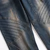 Мужские джинсы мужская винтажная джинсовая джинсовая джинсовая джинсовая кабасть плюс размер лоскутная одежда разорванные брюки Длинные брюки Мужские NAOM22