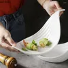 Płytki ceramiczny makaron stek stek kształt liść solidny kolor zastawy stołowej naczynia deserowe dania domowe kuchnia gotowanie sashimi sushi