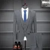 Mäns kostymer blazrar 2023 mode bröllopsklänning kostymer/män avslappnad affär 3 läcker uppsättning jas broek väst