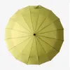Umbrellas Wind Resistant 16 Bone Retro Folding Umbrella Business Sunny Rain Women Luxury Big Windproof For Men 16K