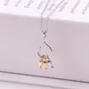 Hanger kettingen mode roségoud drie kleine vis ketting niche koude wind sleutelbeen ketting mannen en vrouwen temperament geschenk