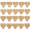 Ciotole da 1-20 posti in carta Forniture per feste di matrimonio in legno Tavolo segnaposto con numero cavo a forma di cuore