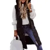 Women's Vests Winter Vest Temperament Solid Color Zipper Autumn Women Long For Party