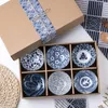 Bowls Gift Box Set Blue And White Porcelain Rice Bowl Ceramic Tableware Soup Salad Mixing Home Kitchen