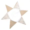 Décoration de fête 3.2m Triangle Bunting Bannières Drapeau Suspendu Européen Pliable Réutilisable Multi-fonction Imitation Lin Pour Anniversaire