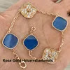 med Diamond Designer Armband 20 Colors Fashion Classic 4 Four Leaf Clover Charm Armband Bangle Chain Agate Shell Wedding Cjewe247K