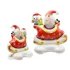 Decorazione per feste Grande cartone animato colorato Babbo Natale Pupazzo di neve Palloncino 4D Natale decorativo di lunga durata