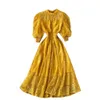 Элегантное кружевное платье в стиле ретро для женщин, изящный воротник-стойка, обтягивающая талия