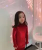 Пуловер маленький девочка платье свитера цветок водолазко