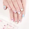 Valse nagels lulaa 24pcs cartoon ster nep nagelpers op kunst kinderen milieuvriendelijke acryl tips mode vingernagel