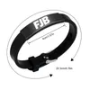 Bracelets de charme FJB Let's Go Brandon Silicone Couple Bracelet en acier inoxydable cadeau bijoux pour femmes et hommes Fans Collection