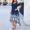 Vestidos de festa noite verão plus size maxi vestido mulheres 5xl 2023 manga curta estampada floral elegante grande para senhoras vestidos