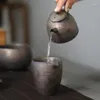 Чашки блюдцы керамическая ретро -ржавчачья глазурная чашка высококачественная офисная водяная кружка