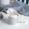 Kupalar kemik çin kahve seti lüks porselen çay gelişmiş pot fincan seramik kupa şeker kase krema çaydanlık içecek eşyası
