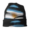 Boinas unissex capuz de inverno chapéu de tricô quente argentina bandeira de tatuagem de toque de hip hop chaps cáps