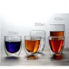 Wine Glasses Simplicity Heat-resistant Double Wall S Beer Glass Coffee Mugs Cup Tea Set 250-450ml Teacup Creative