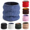 Écharpes d'hiver Écharpe Femmes Tricot Bague Cou Épais Fourrure Polaire Lettre Broderie Chaud Sport En Plein Air Hommes Collier Infinity SnoodScarves