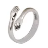 Cluster Ringe Silber 925 Ring Schmuck für Frauen Hände Umarmung Vntage Retro Open National Style Engagement Herren SchmuckCluster Brit22