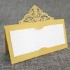 Cartes de voeux 50pcs Laser Coup Decoration de mariage Nom de la carte de table Place Party Faven 6Z SH873-50