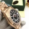 42mm Sky-Dweller Small Dial Date Mens Watch Designer Automatisk Watch Rose Watches Kalender Set Gift Rostfritt stål Montre de Luxurys Origin 2023