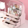 Opbergdozen cosmetische doos make -up organisator sieraden borstel lipstick houder draagbare modelade bureaublad stofvrijheid