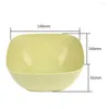 Bowls Cooking Tools Wheat Straw Container Salad Bowl Square Fruit Plate Living Room Candy Snack Plates