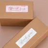 Emballage cadeau 120 pièces rose merci pour votre commande autocollants étiquettes boîte emballage enveloppe étanchéité petite entreprise décoration autocollant