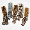 Sciarpe Inverno Bambini Leopard Animal Print Pellicce Sciarpa di seta Warm Girls Kids Colletto in pelliccia Collo Avvolge Fazzoletto da collo Croce