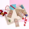 Kerstdecoraties vintage cadeaubonnen kraft papier kerstboom hangende tags navidad jaar feestkaart decor toolchristmas