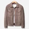 Chaquetas de hombre de cuero de gamuza Vintage Cargo prendas de vestir abrigos para hombre ropa primavera otoño