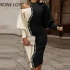 Casual Dresses Women Elegant Geo Print Off Axel Lantern Sleeves Midi Formal Party Working Working