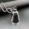 Pendant Necklaces Locomotive Wind Stainless Steel Polished Simple Smooth Ride Lucky Exorcist Bell Pet