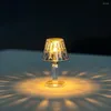 Night Lights LED Crystal Projection Table Lamp Romantic Diamond Cafe Bar Decor Kids Children Girls Birthday Presents