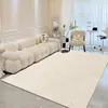 Carpets Retro Simple Large Area Light Luxury Living Room Sofa Rugs Cream Color Bedroom Cloakroom Decoration Polyester Floor Mat