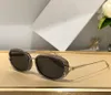 Oval Sunglasses for Women Men Gold Metal/Dark Grey Lens Shades Designer Sunglasses Glasses UV400 Eyewear with Box