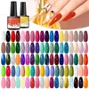 Nail Art Kits ACROSS Luminous Glitter Color Gel Polish Set Base Matte Top Coat Soak Off UV PolishNail