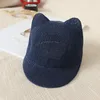 Accessori per capelli Cappello da bambino carino con orecchie Maglia di paglia estiva Ragazza Ragazzo Bambini Berretto da baseball Snapback Bambini Spiaggia Sole