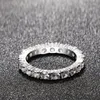 Cluster Rings Diwenfu Real 18K White Gold Ring Women Diamond Jewelry Fine Anillo Wedding Bizuteria Gemstone Silver 925