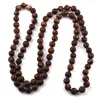 Подвесные ожерелья богемные ювелирные изделия полу драгоценные камни с длинными завязанными для женщин этническое ожерелье