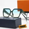 Luxe heren zonnebril designer bril bloem lens zijletter gedrukt occhiali lunette gafas de sol lenzenvloeistof grote vierkante frame tinten met doos en etui