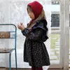 Fille robes enfants filles automne printemps manches longues ruché fleur genou-longueur robe enfants décontracté mignon volants vêtements 3-8Y