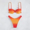 2023 Ny baddr￤kt Push Up badkl￤der Kvinnor Sexig Thong Bikinis Set Baddr￤kt Kvinnlig strandkl￤der Brasiliansk Biquini