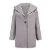 Kvinnors ull blandar varma kvinnor mode flerfärgade sjal krage rockar jacka casual fleece coat