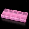 Jewelry Pouches 5 Colors Plastic Double Row Square Box Case For Storage Accessory Holder Craft Organizer Beads Display Container